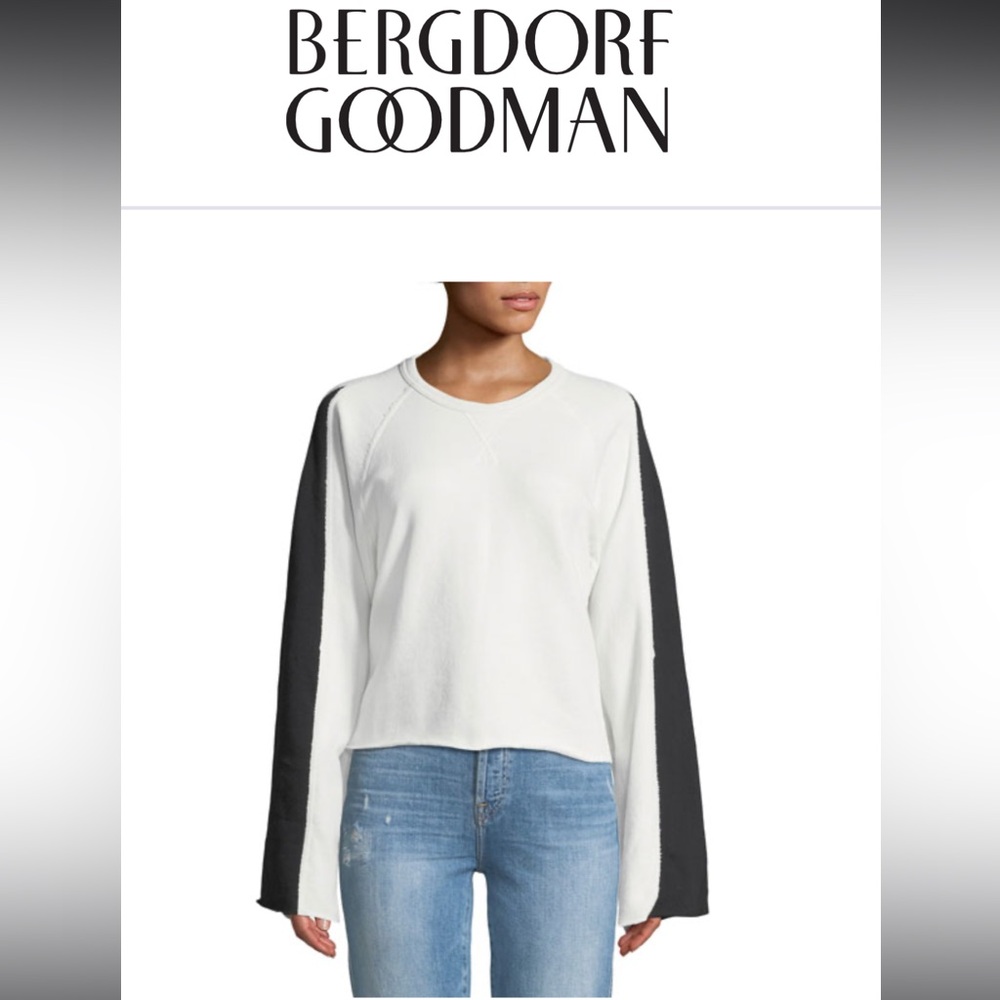 7 FOR ALL MANKIND
Flare-Sleeve Crop French Terry Sweatshirt